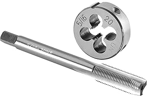 Burkit 5/16"-20 UN Tap and Die Set Right Hand, 5/16 x 20 UN Machine Thread Tap and Round Die