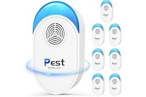 DOS VECES 2024 Upgraded Ultrasonic Pest Repeller 8 Packs, Indoor Mosquito Repellent, for Roach, Rodent, Mouse, Bugs, Mice, Spider, Electronic Plug in Pest Control for House, Garage, Warehouse, Hotel