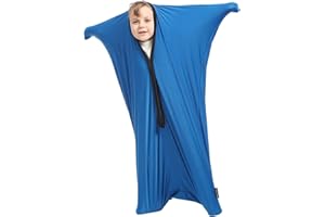 Hugsmiling Body Sock Sensory Kids, Small 24 * 39 inch, Good for Kids Height 38~48 inch, Soft Fabric with Strong Stitching and Snap Closures (Classic Blue)