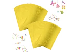 BAOFALI 100 Sheet 7.9x11.4inch Toner Reactive Foil，Foil Paper for Toner Foiling Foil by Laser Printer and Laminator, for Scra