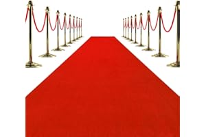 CUCKAN Red Carpet Runner for Partys, 3x10 Feet 450 GSM Extra Thick Non-Slip Waterproof Aisle Rug for Weddings, Events, Banquets, Hollywood Runway & Proposal