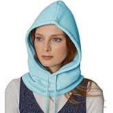 Unisex Sporty Snood Hat with drawstring Hood Scarf Neck Warmer Winter Balaclava Hood