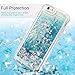 ZSTVIVA Case Cover Replacement for iPhone 6, iPhone 6S, Glitter Liquid Cover Blue Quicksand Bling Sparkle Moving Flowing Love Heart Soft TPU Bumper Protector with Stylus Pen Dust Plug