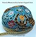 Black Bucharian Hand Embroidered Kippah by aJudaica - 52cm / 20.4