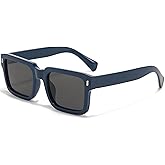 Kursan Retro Square Frame Sunglasses for Men Women Trendy Sun Glasses UV400 Protection