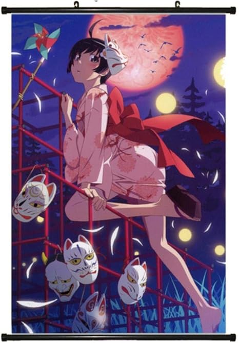 Amazon 壁掛けポスターオタクアート印刷画像アニメーション周辺ファンギフト 物語 シリーズ 50x75cm アニメ 萌えグッズ 通販