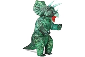 MXoSUM Inflatable Dinosaur Costume Blow up Triceratops Costumes for Adults Fancy Dino Onesies Party Halloween Cosplay Costume