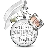 Gutsy Goodness Bouquet Charm On Your Wedding Day Memorial Honoring Mom Dad Grandma Grandpa Meaningful Bridal Floral Jewelry Silver Finish Pendant Bride's Flowers Photo Frames Parent Grandparent