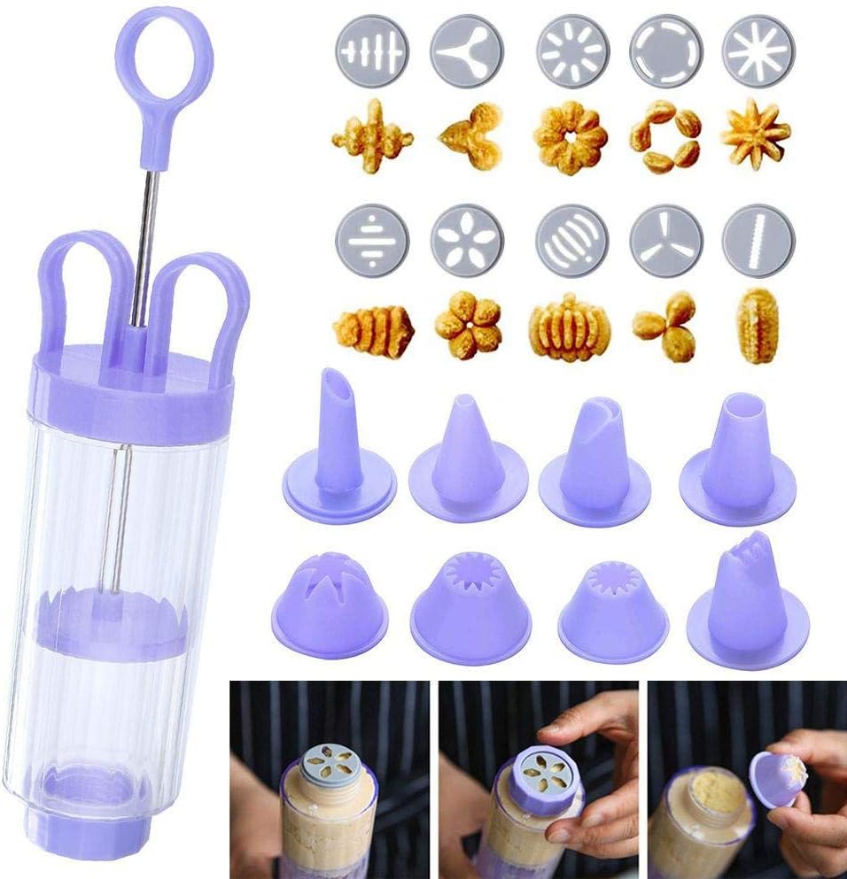 Classic Biscuit Maker Cookies Press Gun Kit Set Cake Making Decorating