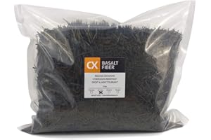 Concrete Exchange CX Chopped Basalt Fiber Concrete Reinforcement, 3 Pounds Bag, 12 Millimeter
