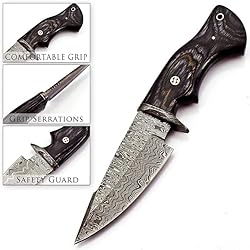 Damascus steel Fixed Blade Hunting Knife Camping