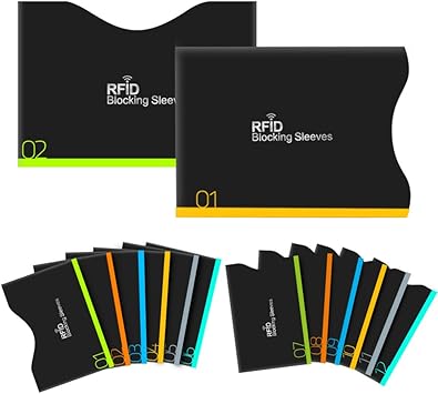 Amazon Aerb カードケース Rfidスキミング防止 12クレジットカードケース 2パスポートケース 14セット黒 カードファイル 文房具 オフィス用品