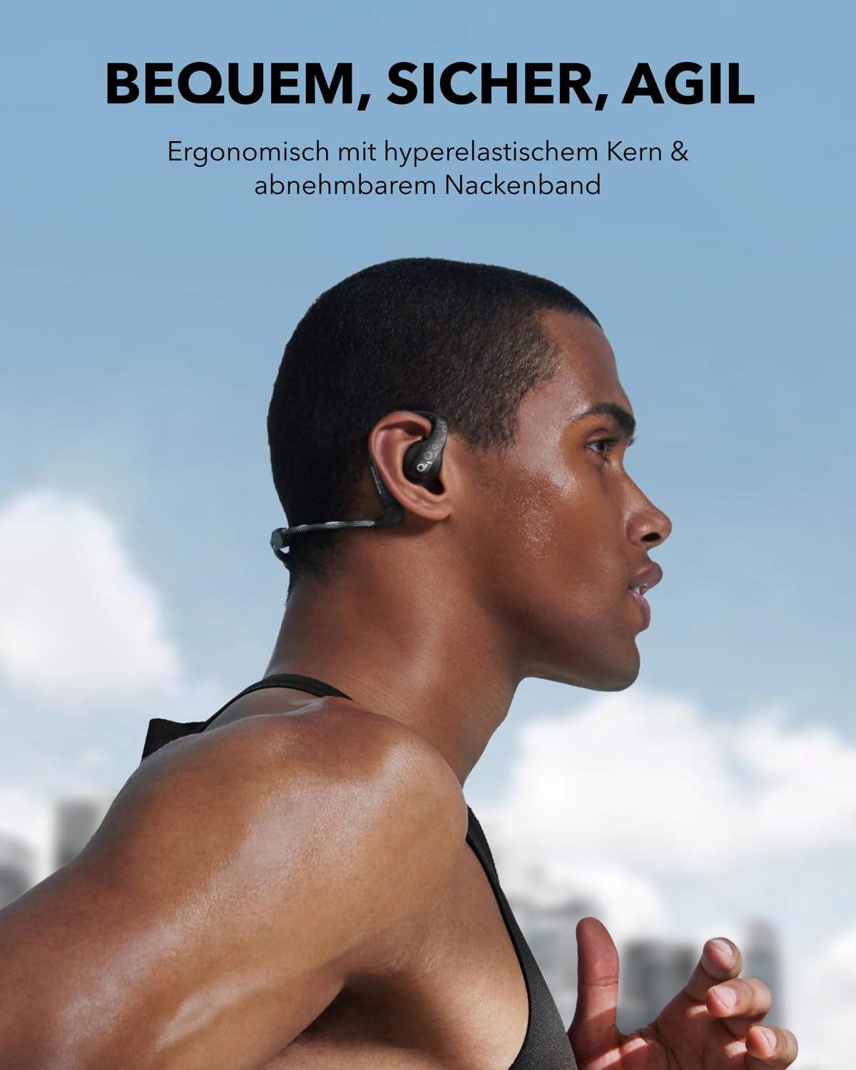 soundcore by Anker AeroFit Pro Open-Ear Kopfhörer, Ultra leicht, Bequem, Ergonomisches Design, Intensiver Sound LDAC, Bluetooth 5.3, IPX5 Wasserschutz, 46h Akku, App, Kabellos 3