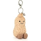 Jellycat Amuseables Peanut Bag Charm, 4.5 inches - Food Plush Keychain - Great Gift Idea