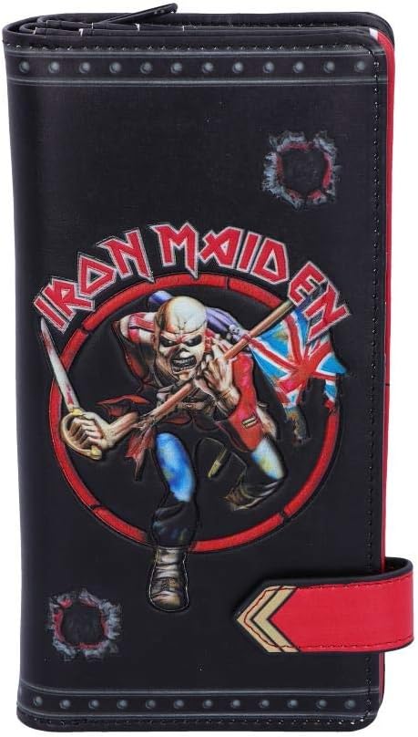 Nemesis Now Iron Maiden Eddie Trooper Embossed Purse, PU Leather, Black, Officially Licensed Iron Maiden