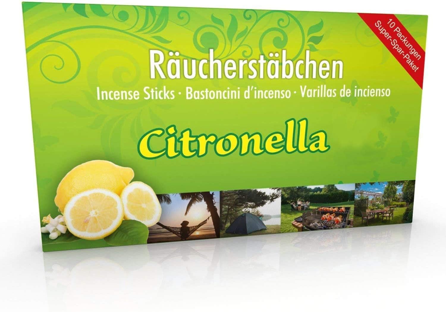 Luxflair 25 packs of Citronella Anti Mosquito Incense, burning time approx. 60h (total). Saver offer as alternative to Citronella Candles or Tealights for outside or in the garden.