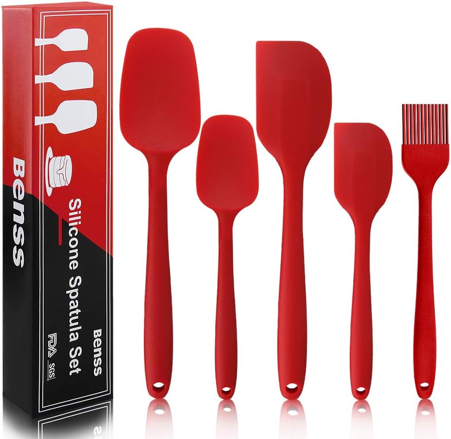 Set De 3 Spatules Cuisine En Silicone - Maryse Et Cuillère Résistantes à La Chaleur - Ustensiles De Pâtisserie Bleu Ciel