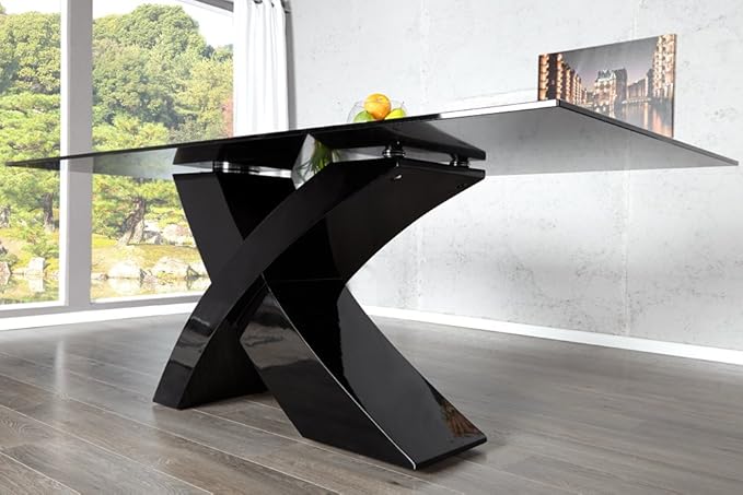 Invicta Interior - Mesa de comedor, 200 x 75 x 90 cm, color: negro