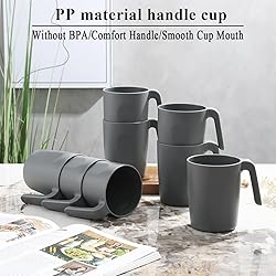 Berglander Gray Plastic Coffee Mugs Set of