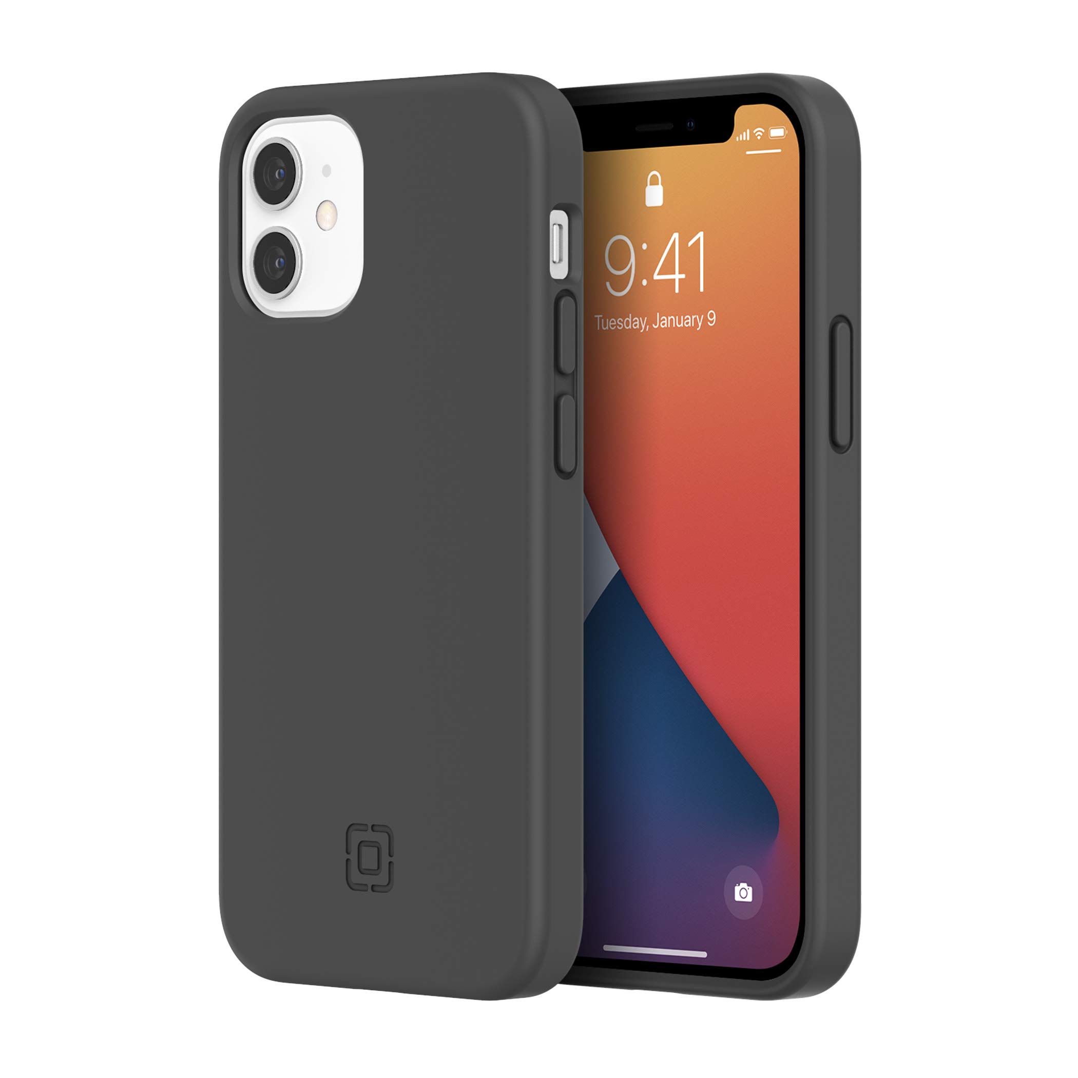 Incipio Organicore Case Compatible with iPhone 12 Mini (5.4 Inches) [Compostable & Plant-Based Materials] I 2.4 m Drop Resistant I Qi Compatible Cover I Shockproof Mobile Phone Case Black