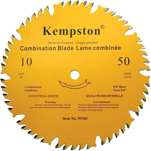 Kempston 99340 10Inch by 50 Tooth Industrial Thick Kerf Combination