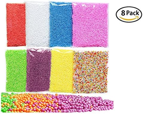 8 Packs Decorative Foam Balls for Slime,Styrofoam Balls Polystyrene Foam Balls for Wedding Party Decoration (Big Foam Balls 0.27-0.35 inches )