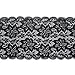 Trimscraft 3 Yards Stretch Lace Trims Elastic Fabric for Garment and DIY Craft Supply (Black)