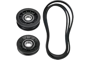 Idler Pulley and Drive Belt Kit Fit for John Deere GX20006 GX20286 GX20287 GX20286-A GX20287-A L100 L110 L120 L130 L107