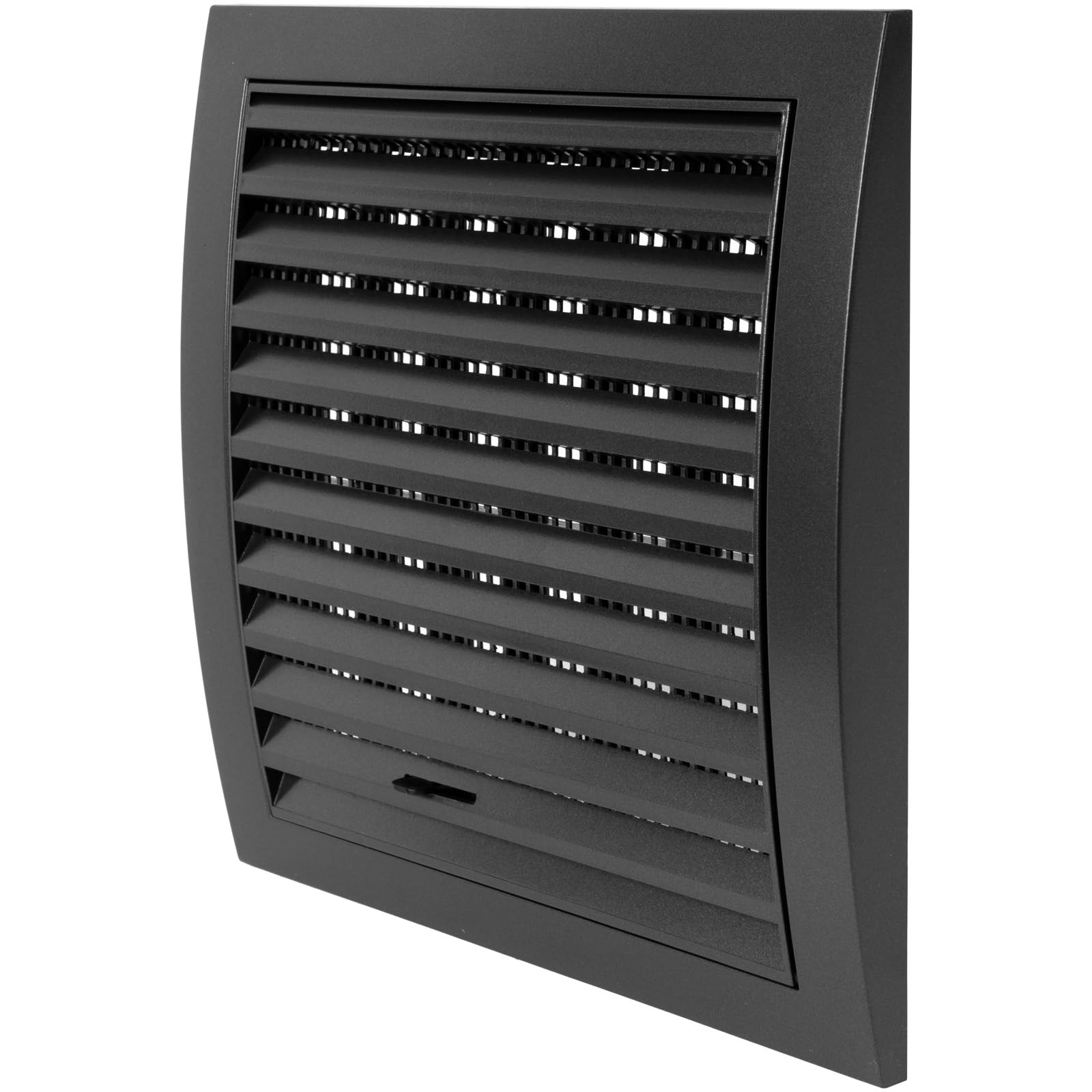 Repa Market Anthracite Adjustable Ventilation Grill - Louvered Air Vent Covers for Walls, Ceiling Outside and Inside - 190 x 190 mm / 7.48" x 7.48" Inch - Bathroom Ventilation Cover with Mesh Screen