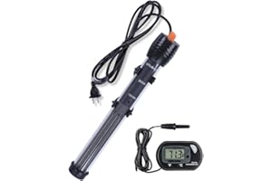 Orlushy Submersible Aquarium Heater,300W Adjustable Fish Tahk Heater with 2 Suction Cups Free Thermometer Suitable for Marine Saltwater and Freshwater