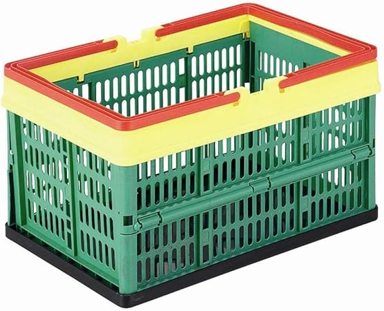 Cesta de la compra, de plástico, plegable, con asa, 16 l: Amazon.es: Hogar