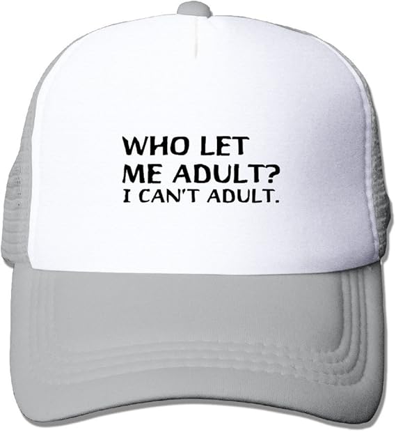Amazon Snapbacks Who Let Me Adult Iできない大人用面白いことわざ野球キャップ Us サイズ One Size カラー グレー キャップ 通販