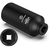AMZCUBE 1/2" Drive 1-1/2" Deep Impact Socket | 4.7 Inch, Anti-Break Cr-Mo Long Socket, 6-Point Radius Corner Design, One-Piece Forged