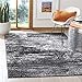SAFAVIEH Adirondack Collection Accent Rug - 4' x 6', Silver & Black, Modern Abstract Design, Non-Shedding & Easy Care, Ideal for High Traffic Areas in Entryway, Living Room, Bedroom (ADR112A)