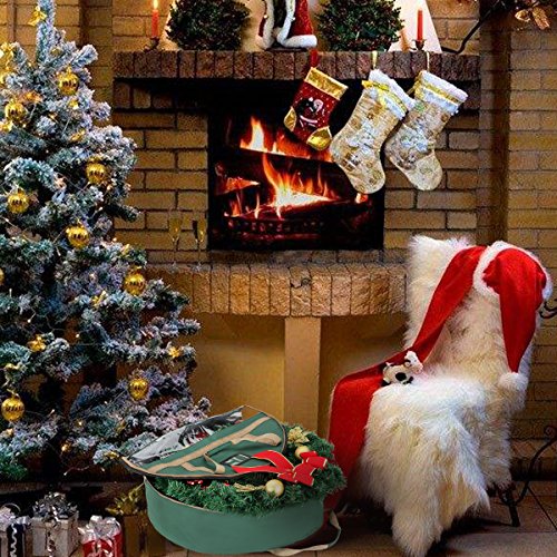 ONWAY Christmas Wreath Storage Bag With Clean Window And Transparent Card Slot for Labeling