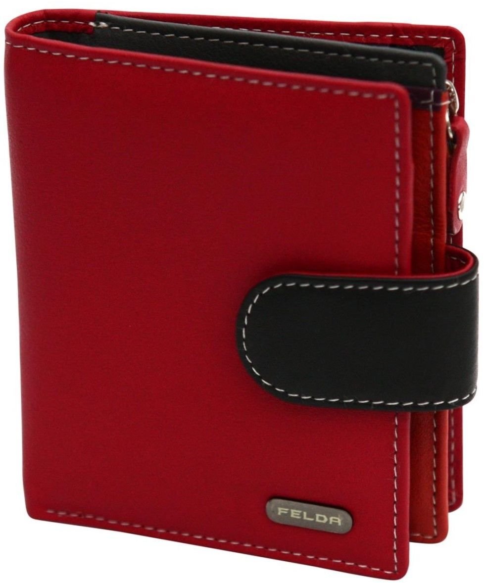 Cartera para Mujer - con Bloqueo de transmisiones RFID y 10 Ranuras para Tarjetas - Cuero auténtico Muy Suave - Rojo y Negrohttps://amzn.to/2OLyHIK