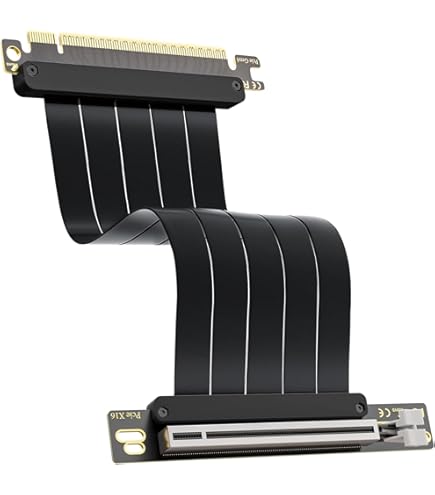 PCIE 4.0 X16 Extender Riser-kabel Hoge Afscherming 180 Graden Flexibele