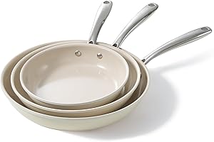 Redchef Non Stick Frying Pan, Frying Pan for Induction, Ceramic Pans, Non-Stick Skillet with Stainless Steel Handle for All S