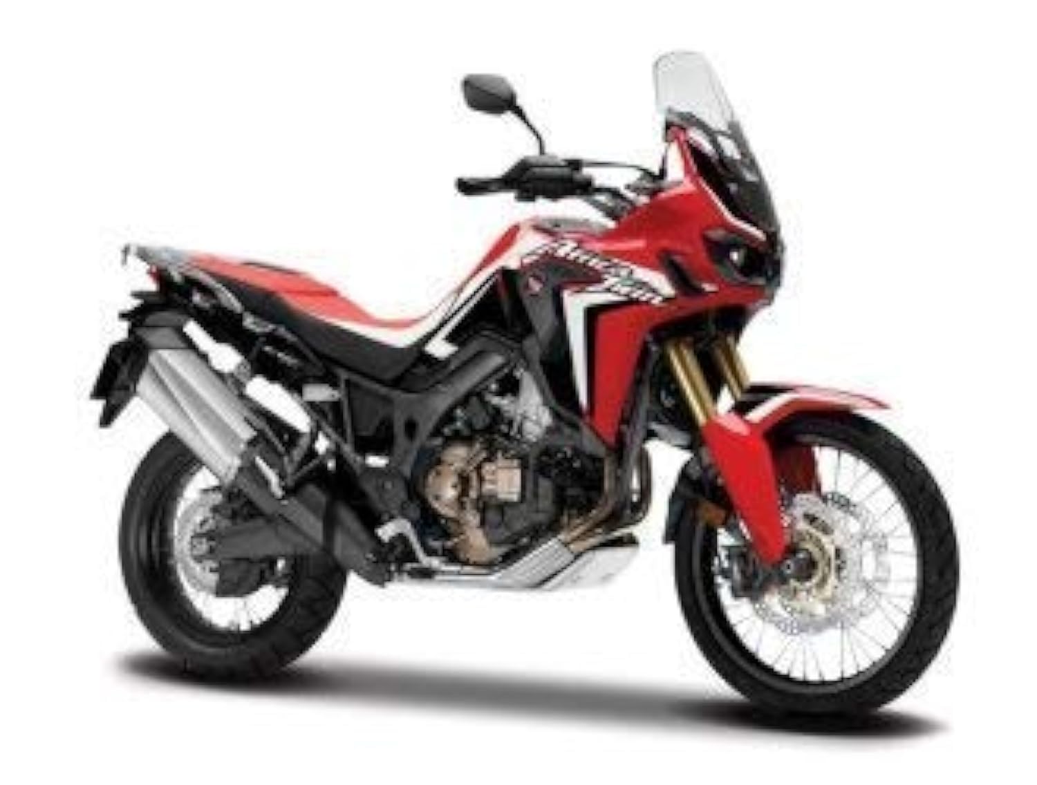 Maisto HONDA AFRICAN TWIN Motorbike - 1:18 Scale - Incredibly Detailed Die-Cast Replica Collectible Motorcycle Model, Red