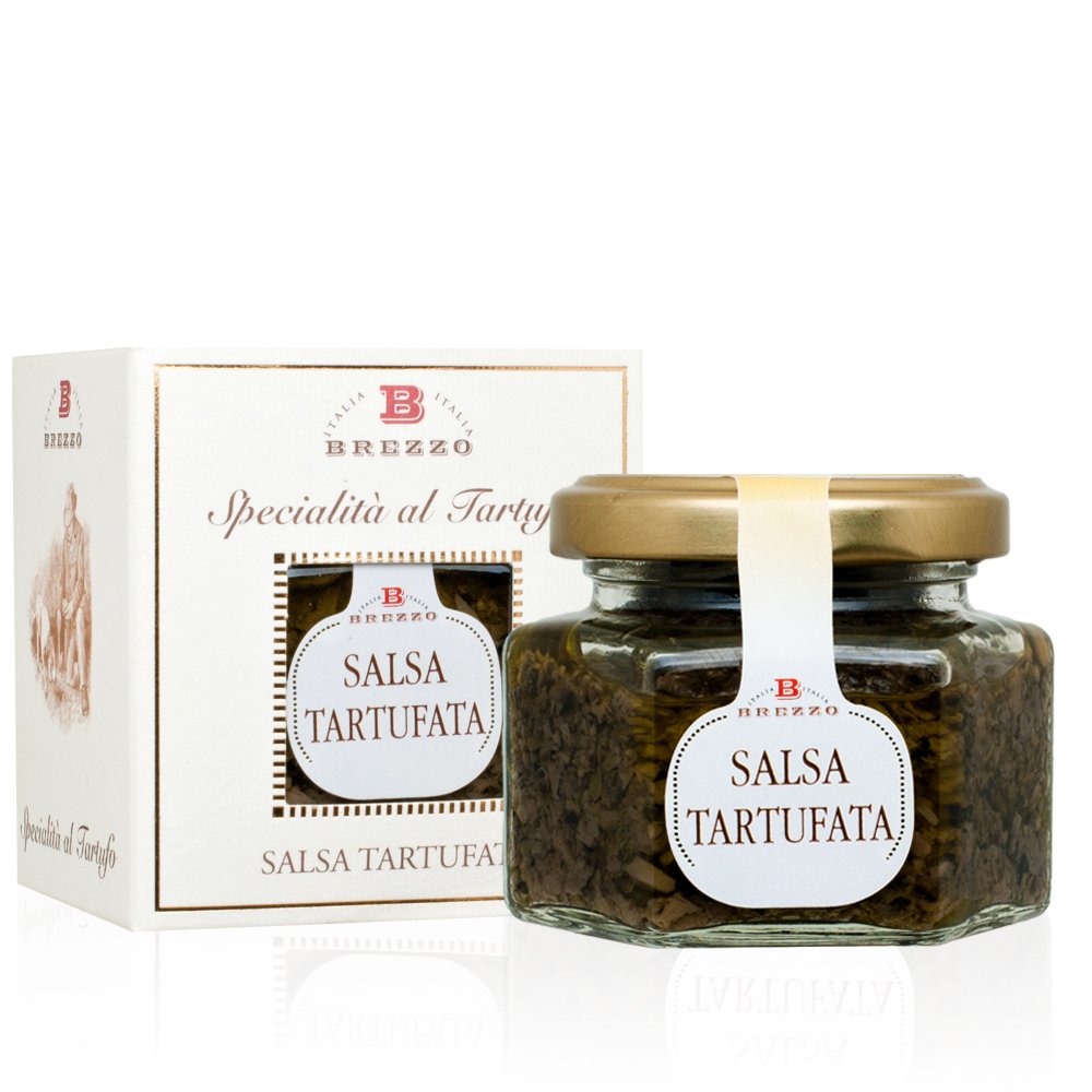 Italian Black Truffle Sauce in an Elegant Hexagonal Jar Ideal for a Gift | 80g