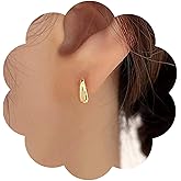 Jugielu Vintage Small Teardrop Earrings Vintage Water drop Studs Earrings Gold Teardrop Hoop Earrings Minimalist Tiny Droplet Earrings Jewelry for Women