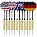 Sametop 12 Packs Steel Tip Darts Set 18 Grams with Flights, Aluminum Shafts, Brass Barrels and Dart Sharpener
