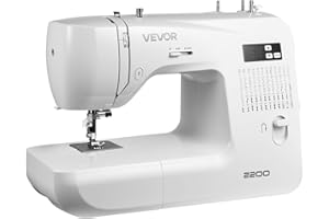 VEVOR Computerized Sewing Machine, 60 Stitch Applications, with LED Screen, Foot Pedal and LED Light, Heavy-Duty Metal Frame,