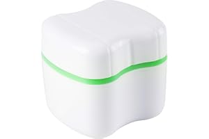 LOVEWEE Strong Denture Case, Upgraded Dentures Box, Denture Brush Retainer Case, Denture Cups Bath, Dentures Container with Basket Denture Holder, Retainer Cleaning Case, Perfect To Safe Guard Dentures