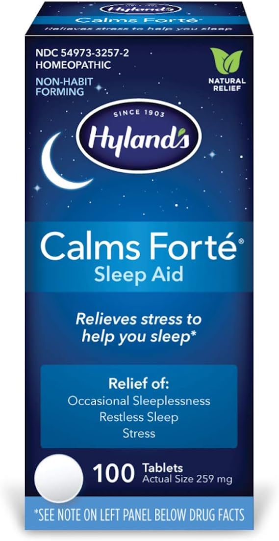 Amazon Com Hylands Homeopathic Calms Forte Sleep Aid Tablets 100 Count Beauty