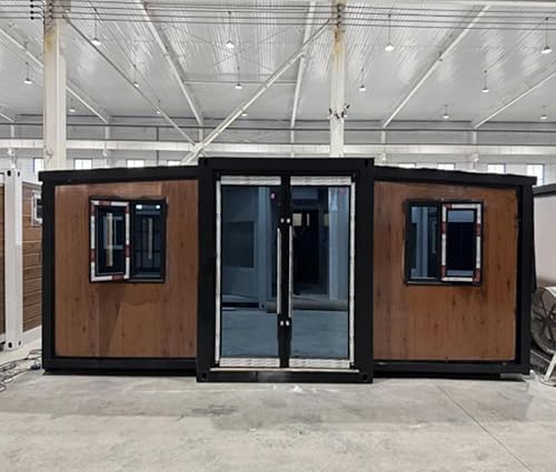 トイレ・浴室付きプレハブ住宅・仮設住宅・職員寮・店舗・事務所・倉庫用ユニットハウス 37㎡/23畳 耐火・防音・耐震 ドア・窓7つ お客様組立 可搬式 小屋・空きスペース活用 組み立て式プレハブ 屋外用 - 画像 1