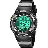 Kids Watch Boys,Digital Outdoor Sports Watches,50M Waterproof Chronograph Multifunctional Wristwatch with Alarm/Timer/Stopwatch for 5-16 Year Old Children Teens-Fits Wrist 6.3"-9",Kids Gift