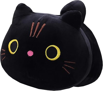black kitty stuffed animal