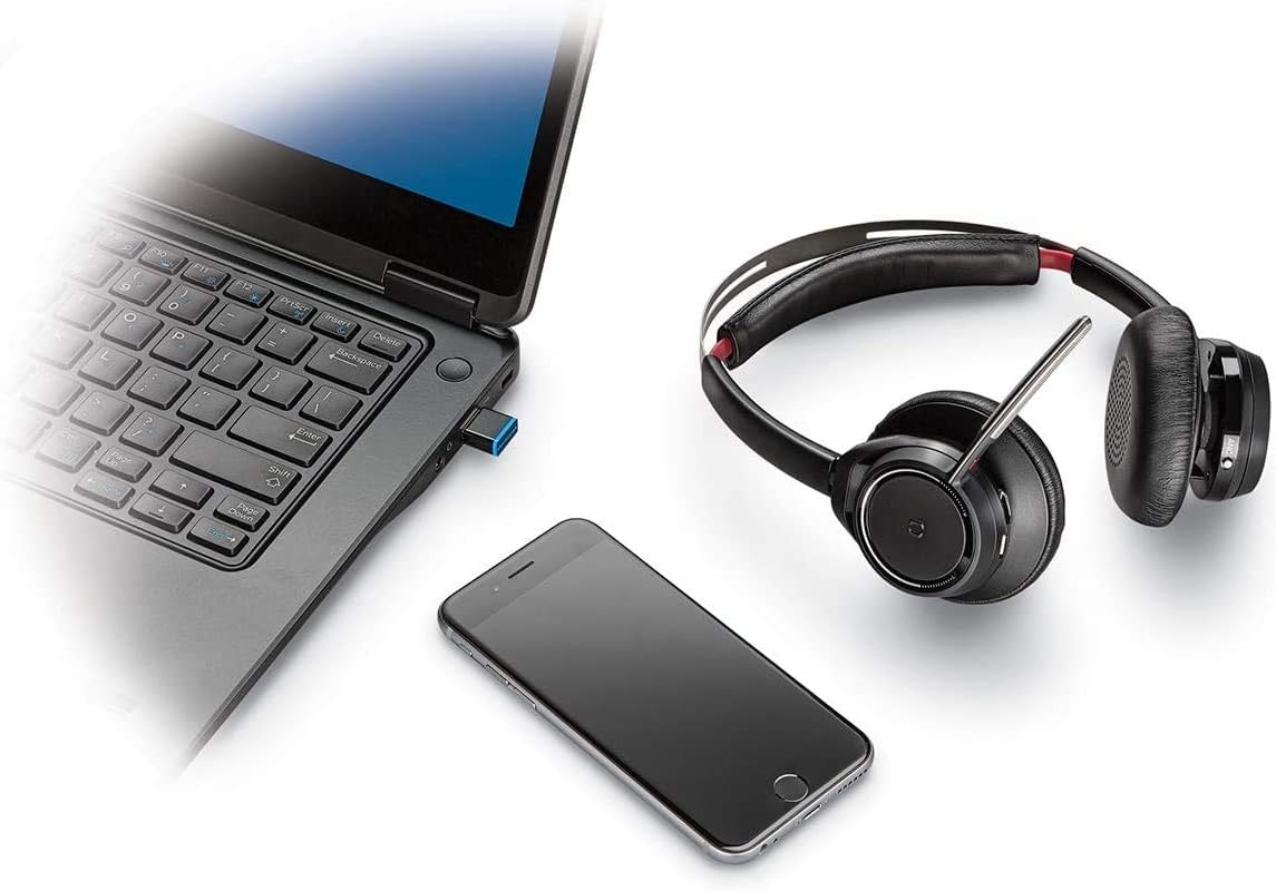 Plantronics - Voyager Focus UC Headset B825m for Microsoft with a Charge Stand - Dual Ear (Stereo) Headset - Microsoft Teams Certified Version - Plantronics a Poly Company - Image 3
