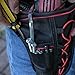 Drill Holster by Bastex - Heavy Duty Belt Worn Right Handed Holder, Fits Most T Handle Drills - Black and Red